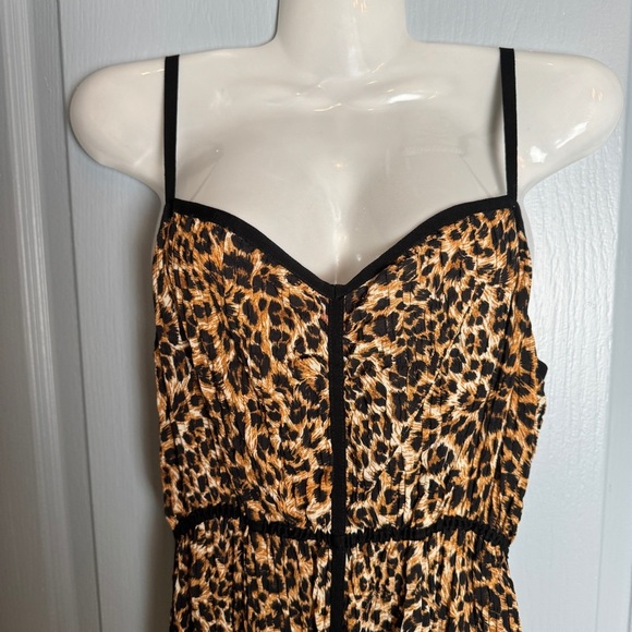 Nanushka Abir Slip Dress Asymmetric Hem in Ocelet Size L Maxi Cocktail Vacation - Picture 7 of 16